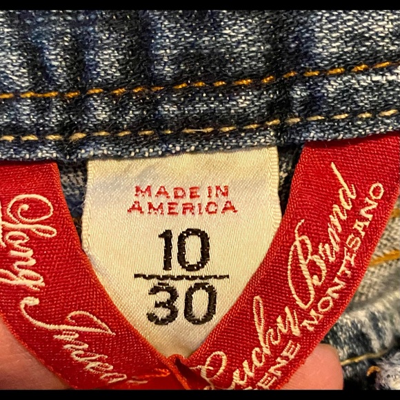Vintage Lucky Brand Button Fly Bootcut Denim Long inseam size 30 Button Down - Picture 5 of 6
